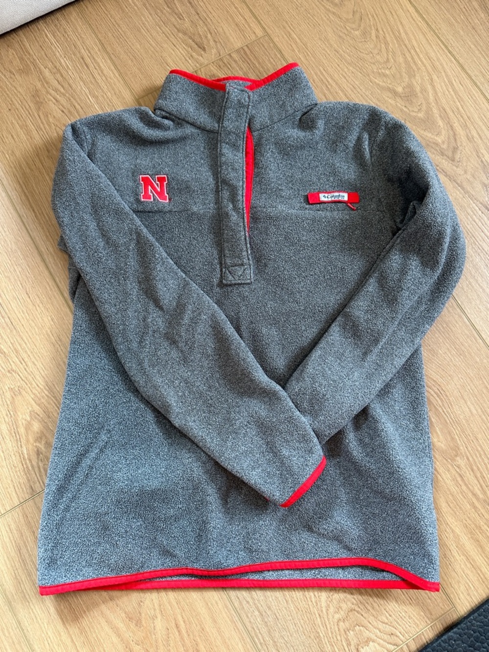 Columbia Husker Gray 1/4 Zip Fleece Pullover
